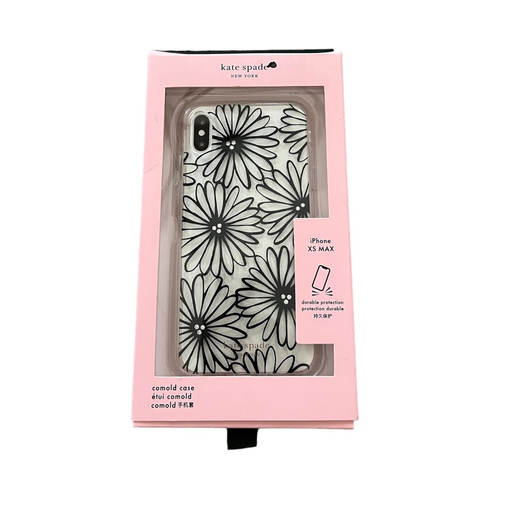 NEW Kate Spade New York iPhone XS MAX Floral Black Comold Phone Case